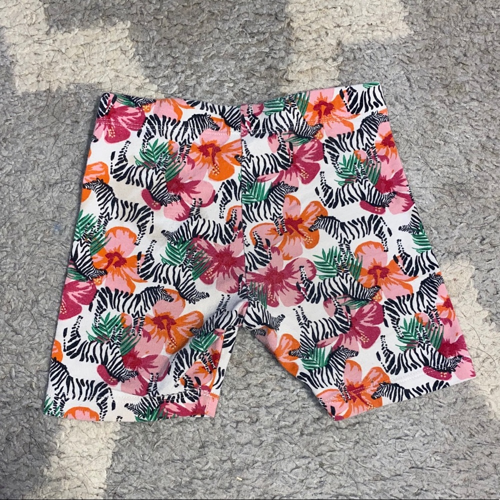 3/$9 or 5/$10 zebra floral biker shorts